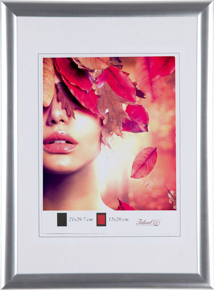 Moderner Bilderrahmen mit echtem Glas für wertvolle Erinnerungen Bilder Foto Rahmen mit abgerundetem Profil - Farbe: Silber | Format: 21x29,7 (DIN...