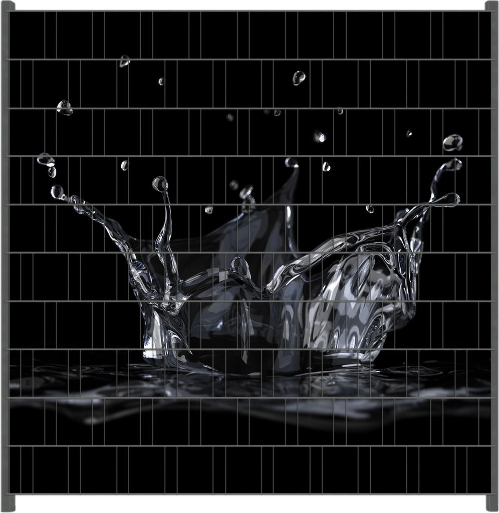Wallario Zaunsichtschutz mit Motiv Aufspritzendes Wasser Produktbild 