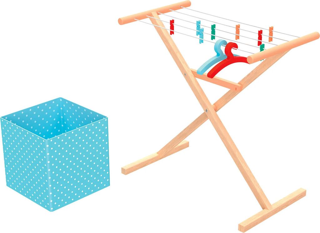 Playtive Holz Kinder Spielzeug Rollenspiel  Wäscheständer Produktbild 