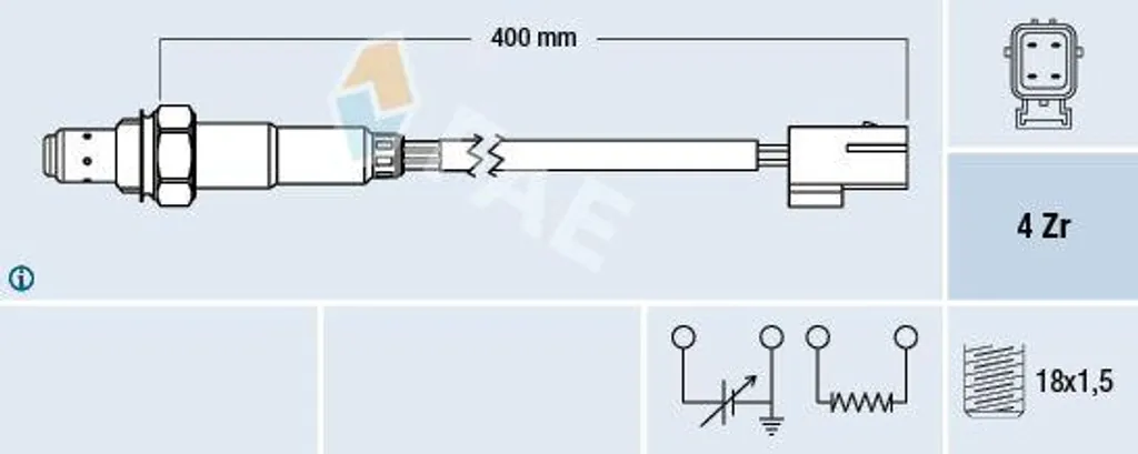 Sonde Lambda FAE 77216 Haute Précision - Remplacement OE MHK10004 Pro