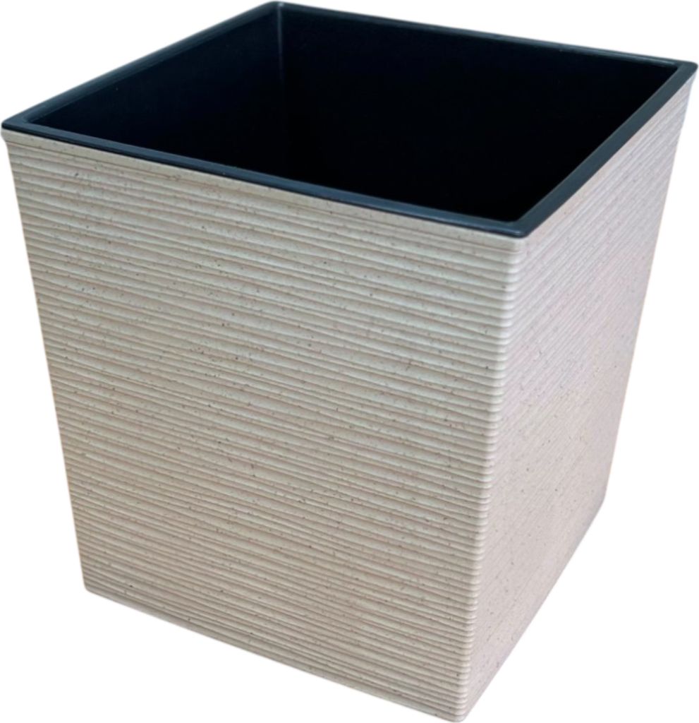 ENGELLAND Pflanzkübel WPC Blumentopf Vanille-Beige