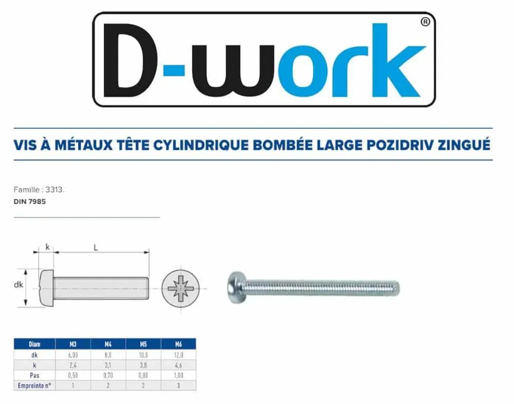 Vis Métaux M5 x 12 mm pour Montage Mécanique et Industriel DIN 7985 PZ