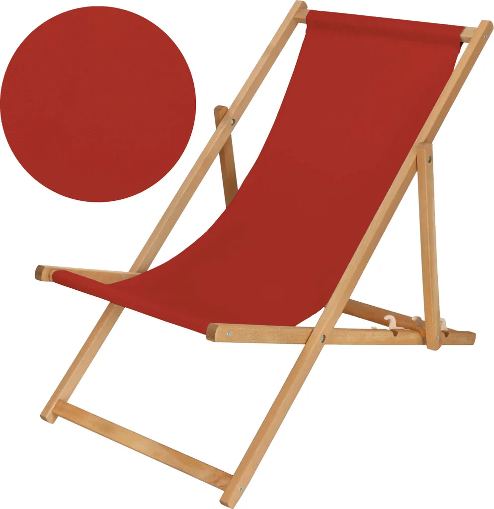 Springos® Sedia a sdraio Sedia a sdraio da giardino in legno impregnato pieghevole Sedia a sdraio relax per giardino e balcone con sistema di sicurezza