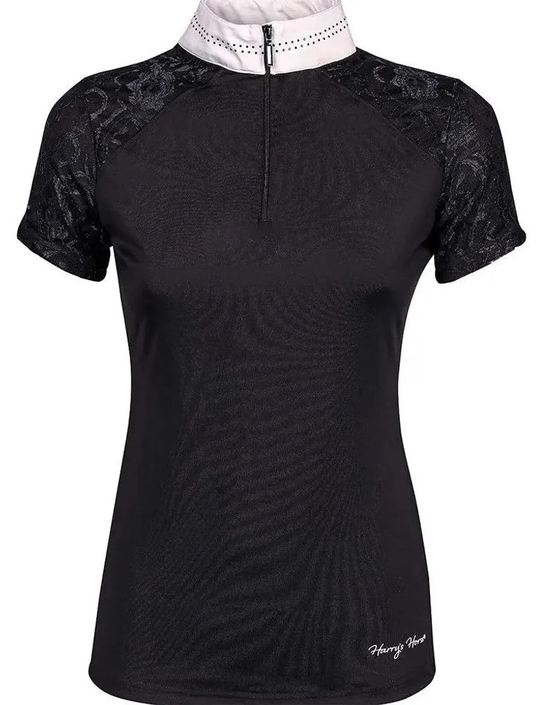 T-shirt Équitation Été Harry's Horse Venice Noir S Confortable et Chic
