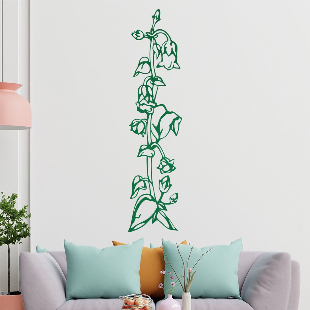 Glöckchen - Blume Wandtattoo in 6 Größen - Wandaufkleber Wall Sticker - Dekoration, Küche, Wohnzimmer, Schlafzimmer, Badezimmer