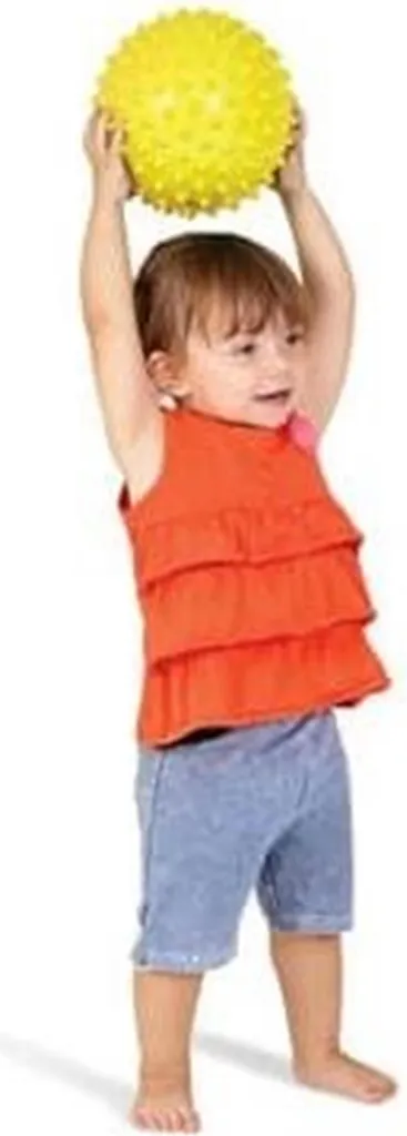 EDUSHAPE Balle avec texture 18 cm rouge : Ballon sensoriel pour enfant