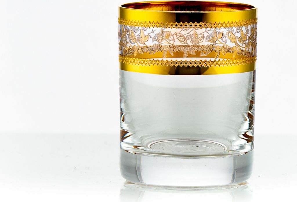 Bohemia Barline Schnapsgläser Kristallgläser Likörgläser 60 ml Gold, 6er Set