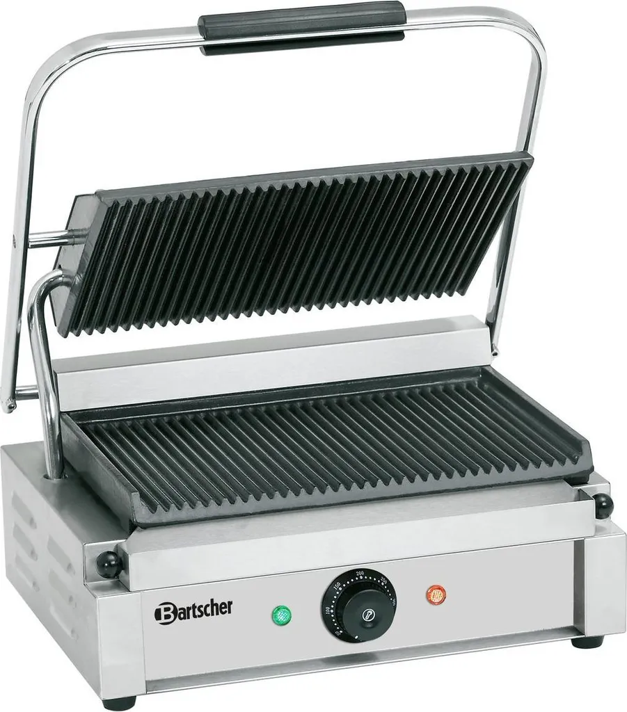 Appareil à Panini professionnel rainuré Bartscher pour snack et bistro