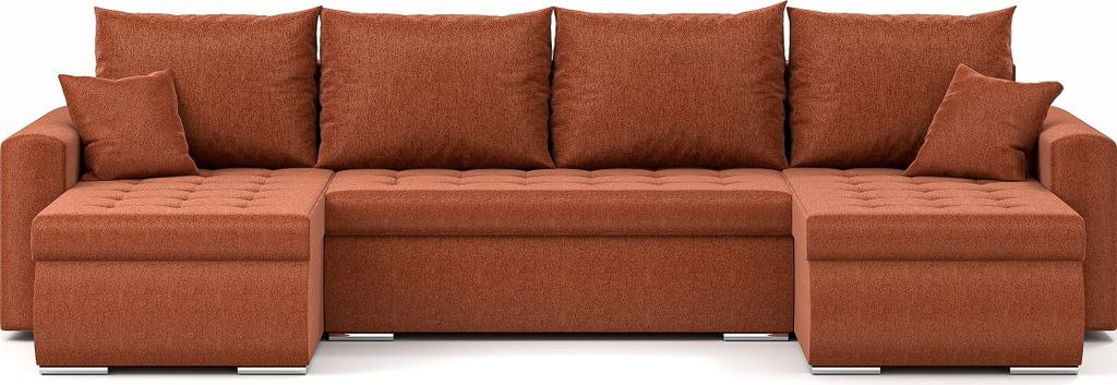 Ecksofa Luis, Eckcouch U-Form, Sofa, Couch, mit Schlaffunktion, Bettkasten, dekorative Steppung, Polstermöbel, Neve 52