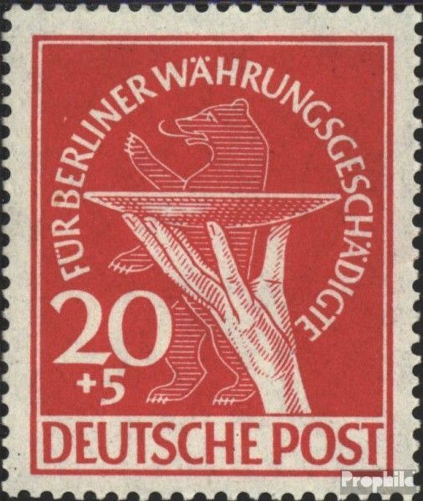 Briefmarken Berlin (West) 1949 Mi 69 postfrisch Währungsgeschädigte