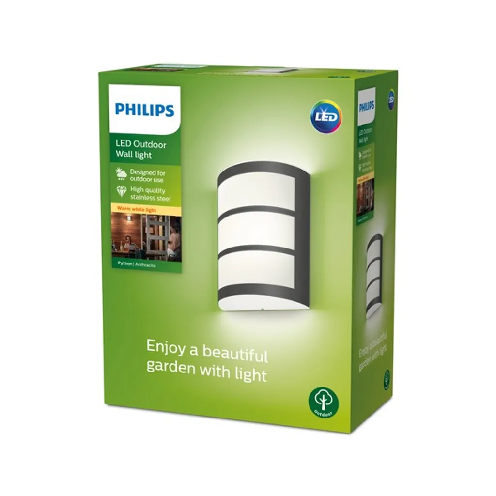 Éclairage Extérieur LED Philips Pytho pour Terrasse et Entrée Maison - 3