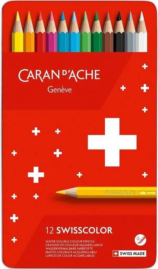 Crayons Swisscolor Caran d'Ache parfaits pour coloriage et aquarelle