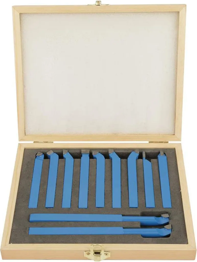 Jeu de 11 Outils de Tournage 10x10mm en Carbure pour Tour à Métaux
