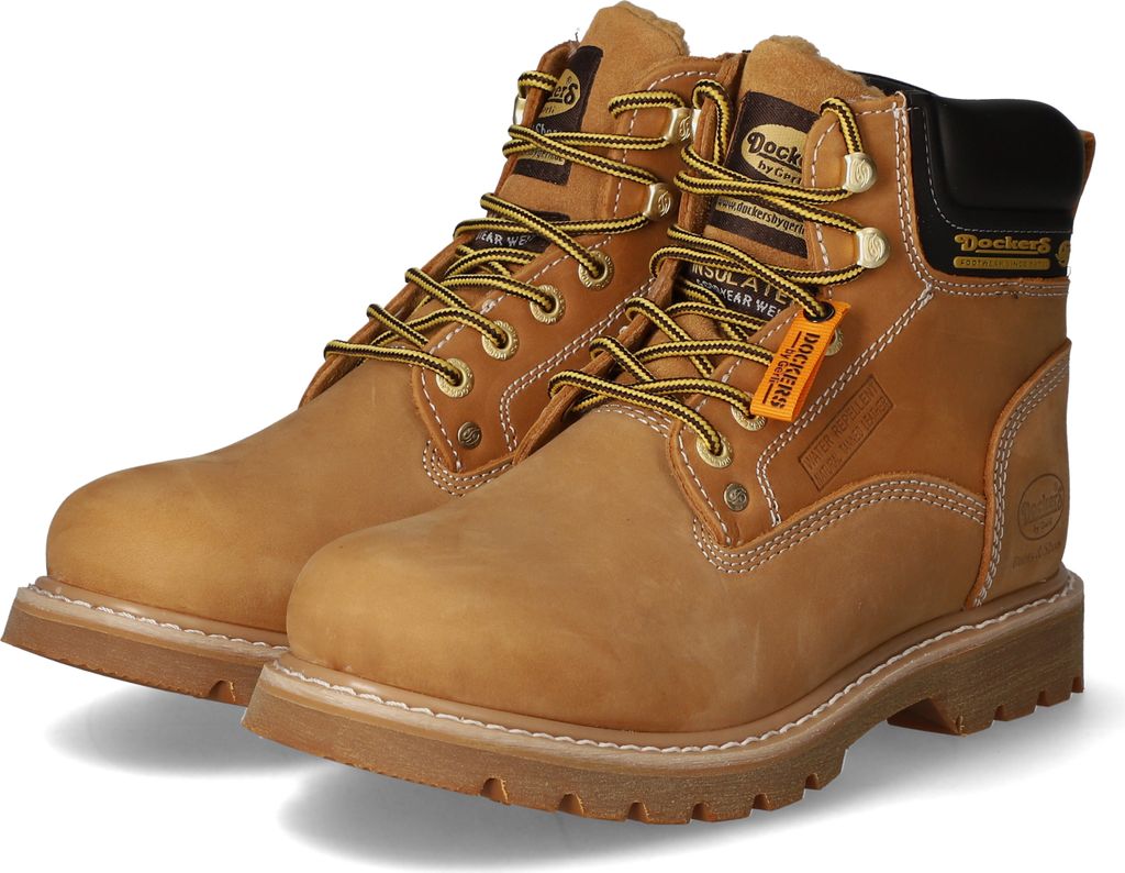 Dockers Winterboots Herren Rauleder Gelb Größe: 44 Produktbild 
