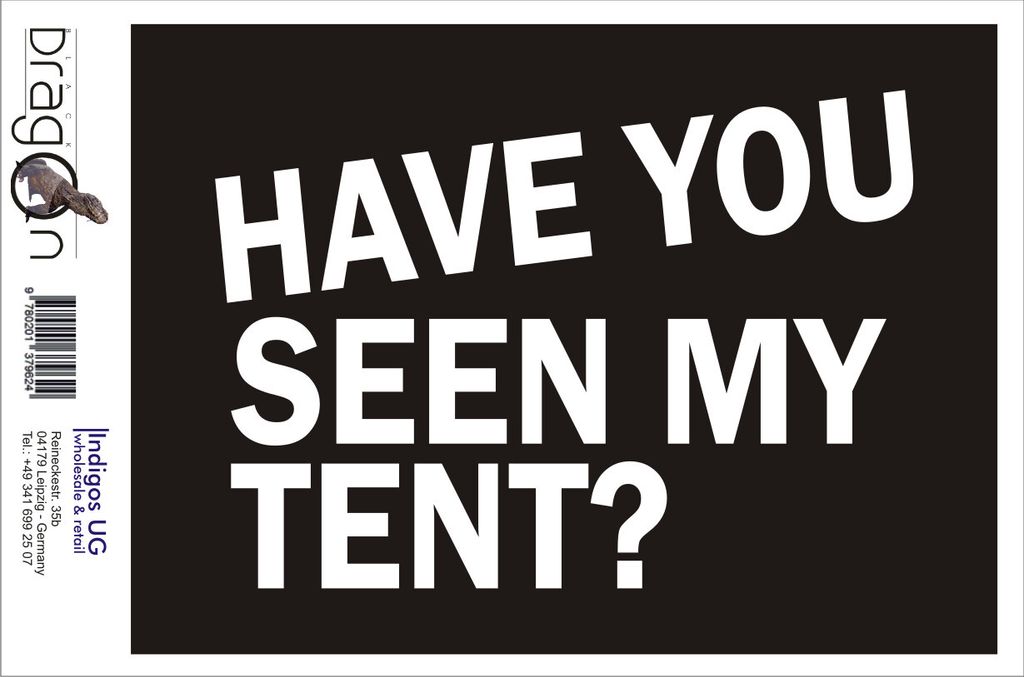 Aufkleber / Autoaufkleber - JDM / Die cut / Auto / OEM - Have you seen my tent - 210x210mm pink - Heckscheibe / Heckscheibenaufkleber