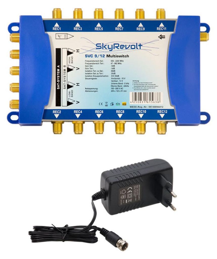 SkyRevolt SVC 9/12 Multiswitch externes Netzteil Produktbild 