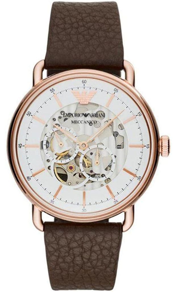 Emporio Armani AR60027 MECCANICO Uhr Herrenuhr Lederarmband Produktbild 