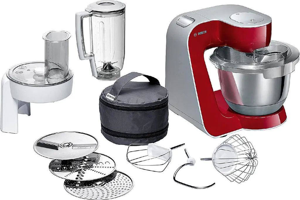 Robot de cuisine Bosch MUM58720 CreationLine 1000W rouge et inox