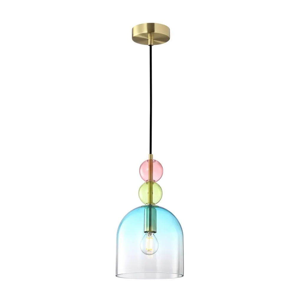 Éclairage design pour îlot central suspension MANSO Italux métal doré