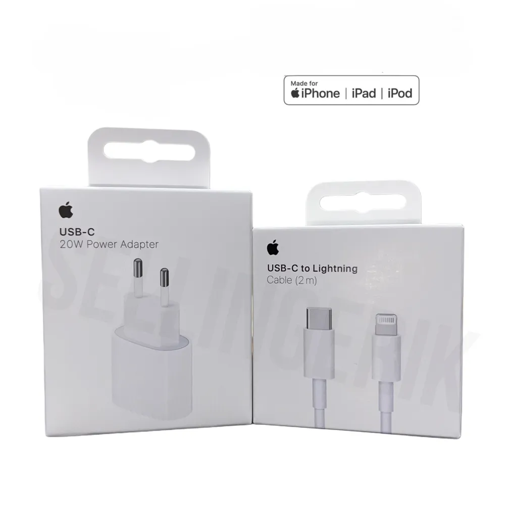 Adaptateur secteur USB-C Apple 20W avec câble Lightning 2m d'origine