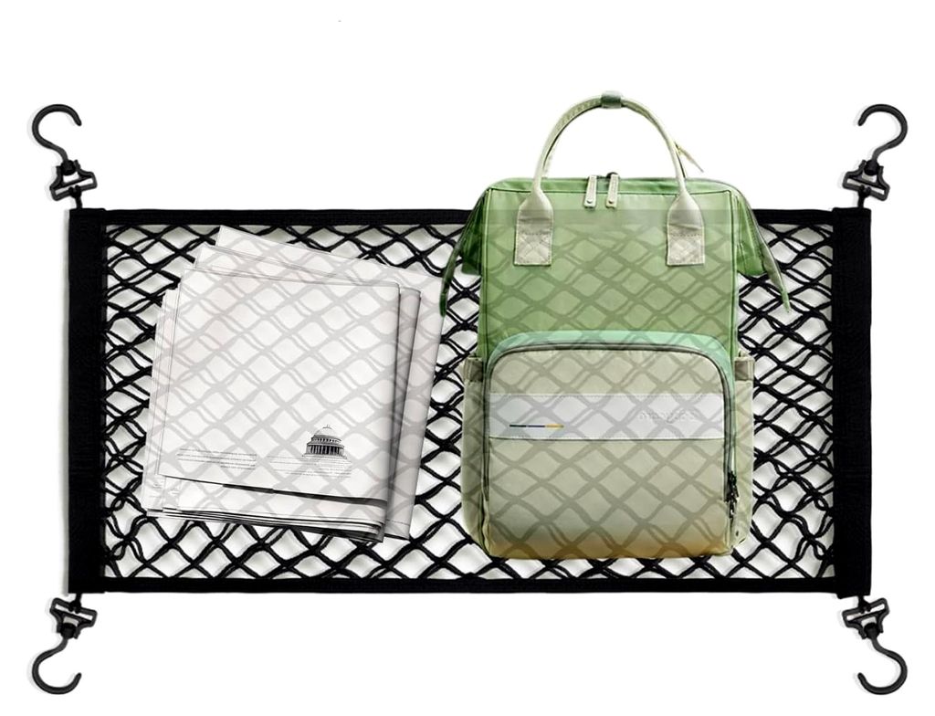 Transportnetz für Trolley, elastisches Netz, robust und faltbar für Lasten, Campingzubehör, Strandwagen, Garten und Außenbereich