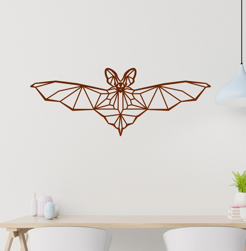 Fledermaus Polygon Wandtattoo Wandaufkleber Wall Sticker - Dekoration, Küche, Wohnzimmer, Schlafzimmer, Badezimmer