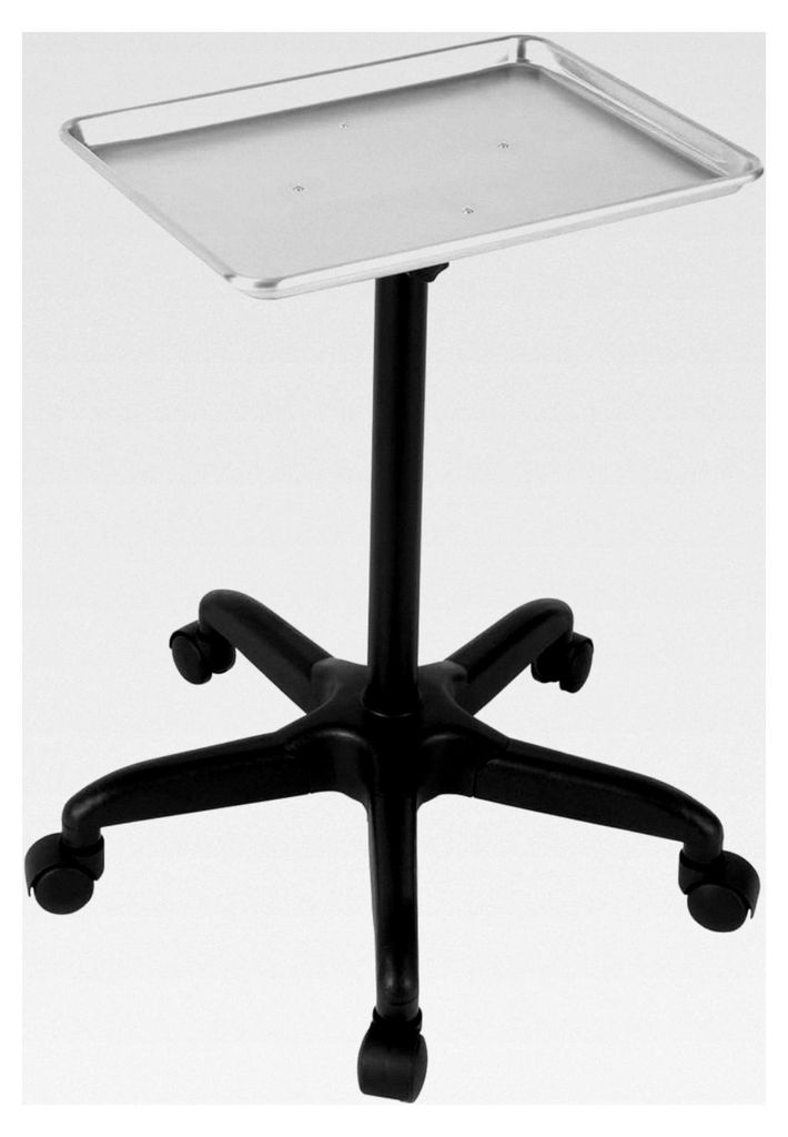 Salonwagen mit Tablett auf Rädern | Höhenverstellbarer Friseurtisch | 25-42 Zoll Höheneinstellung | 6 kg Tragkraft & 45x33 cm Tablett | Geeignet...