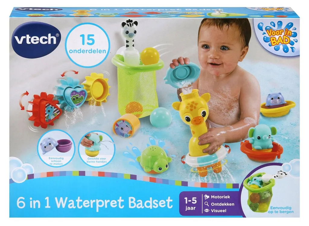 Station Aquatique 6-en-1 VTech pour Divertir Bébé dans la Baignoire