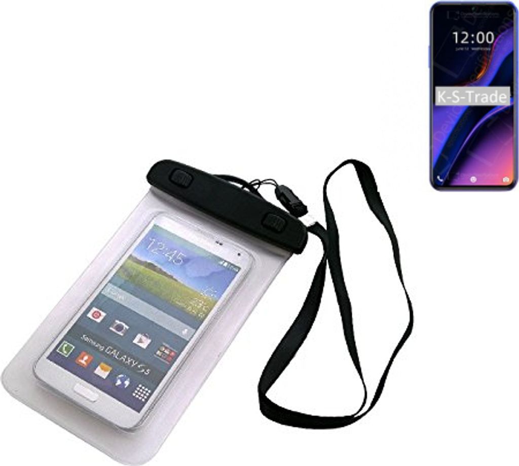 K-S-Trade Schutz Hülle Kompatibel mit Doogee X95 Beach Bag wasserdichte Schutz Hülle 16cm x 10cm Schutzhülle Staub Sand Flachwasser Beachbag Case