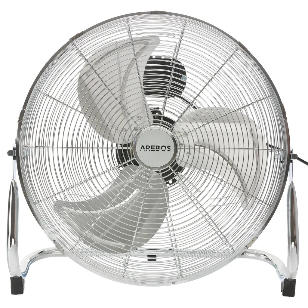 AREBOS Ventilateur de sol Ø45 cm - Machine à vent rétro métal 3 vitesses