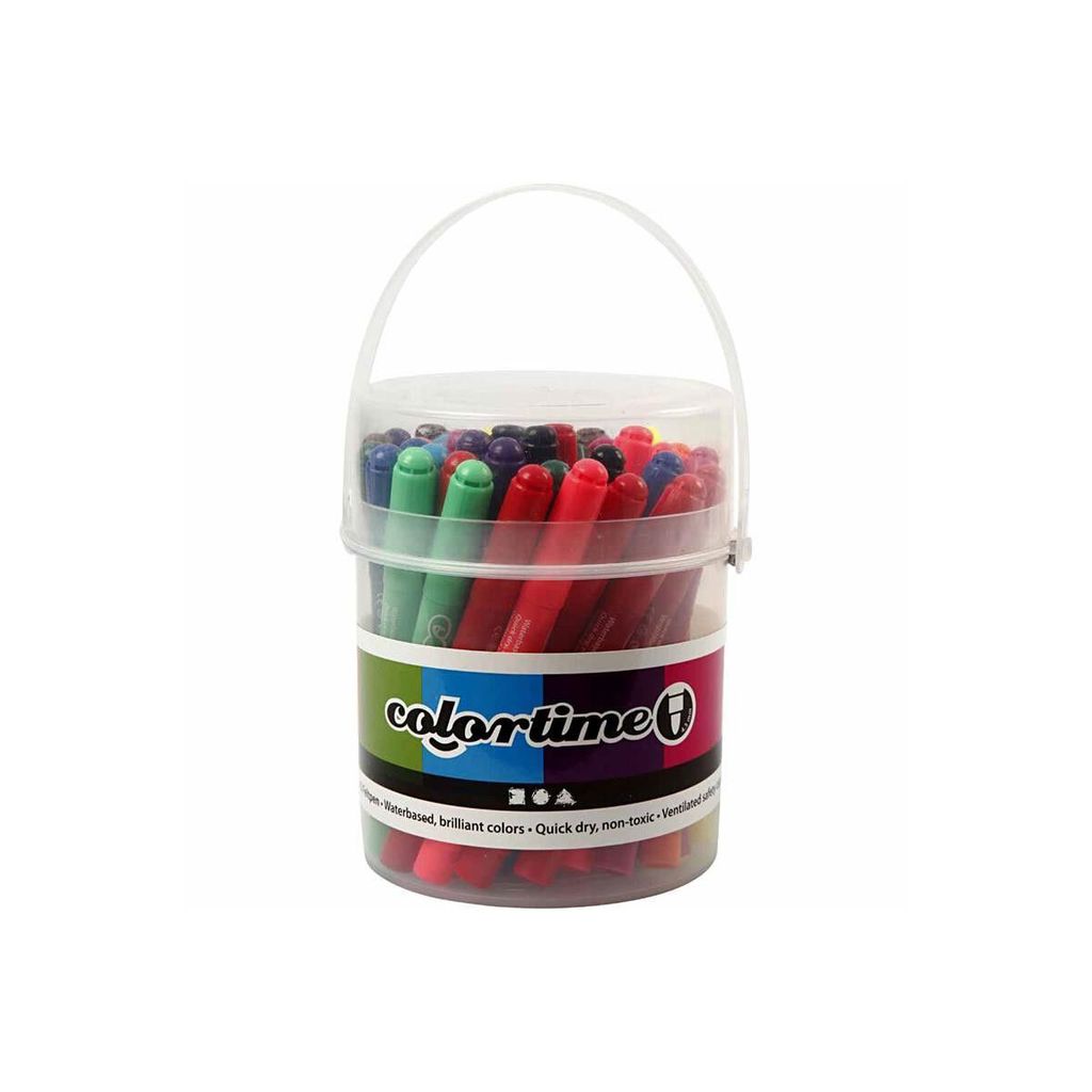 Creativ Company Colortime Filzstifte Set Eimer 42 Stück - Filzmarker
