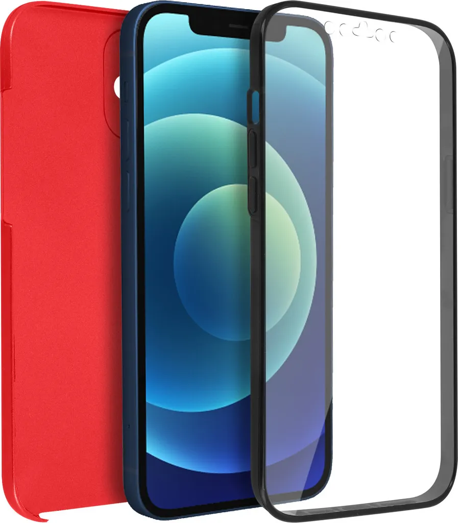 Custodia iPhone 12 Mini Anti-Urto Avizar Rossa 360 Gradi