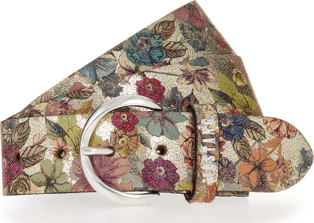 Cintura MUSTANG Pelle 40mm W105 Gold Multicolor | Vera Pelle Italiana