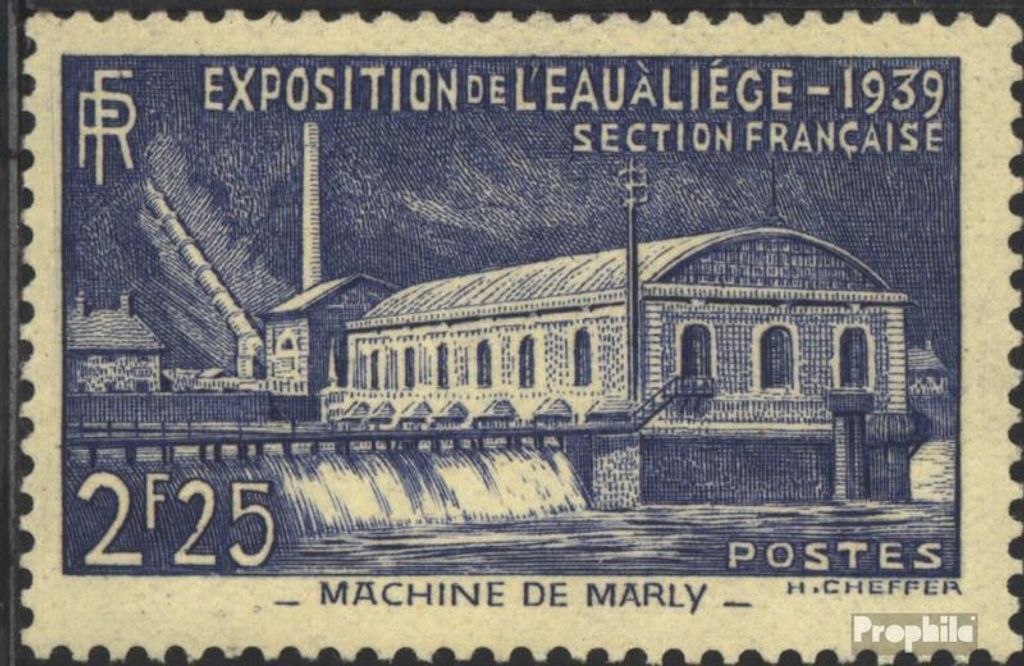 Briefmarken Frankreich 1939 Mi 449 (kompl.Ausg.) mit Falz Das Wasser