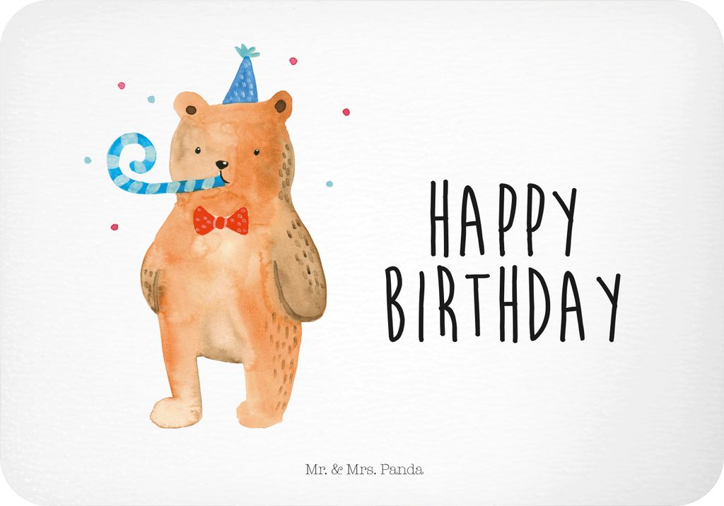 Mr. & Mrs. Panda magnet Bär Geburtstag - Weiß - Geschenk, Produktbild 