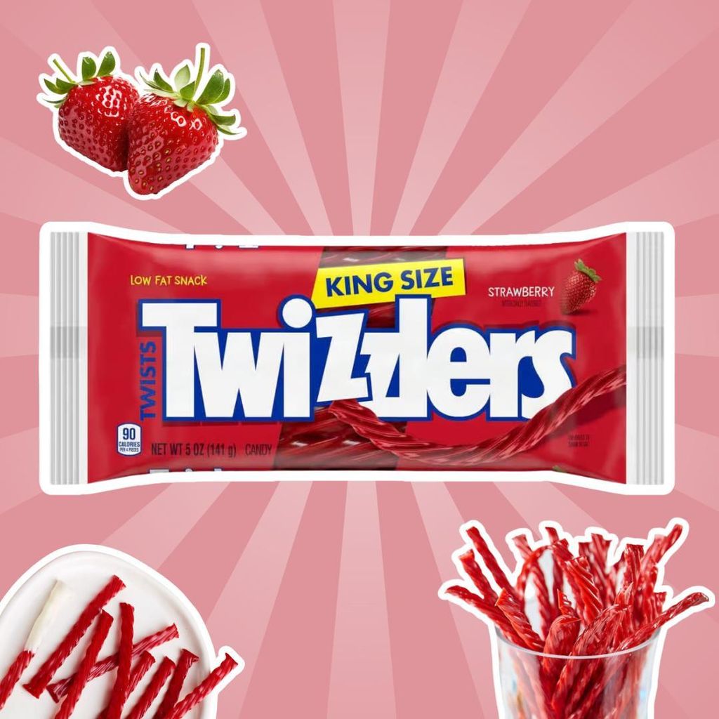 1x Twizzlers Strawberry – 141 g – Leckerer Low-Fat Snack Produktbild 