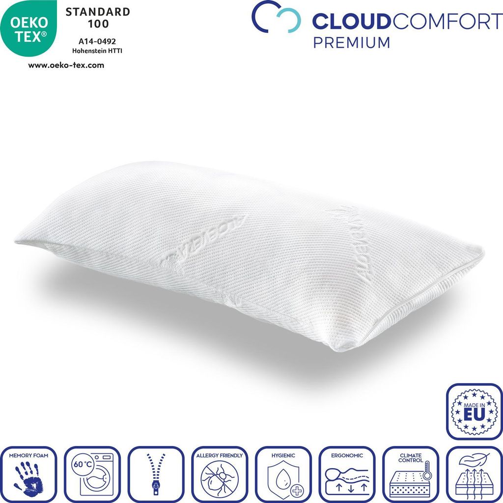 Wiskoelastyczna poduszka do spania CloudComfort 40 x 80 cm Zdjęcie produktu 2