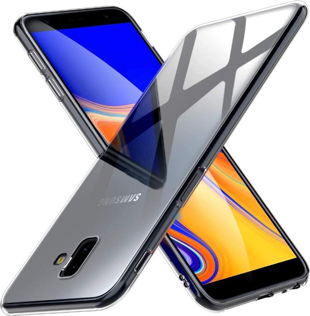 Conie Silikon Schutzhülle für Samsung Galaxy J6 Plus Tasche klar Case Cover Bumper Hülle durchsichtig in transparent