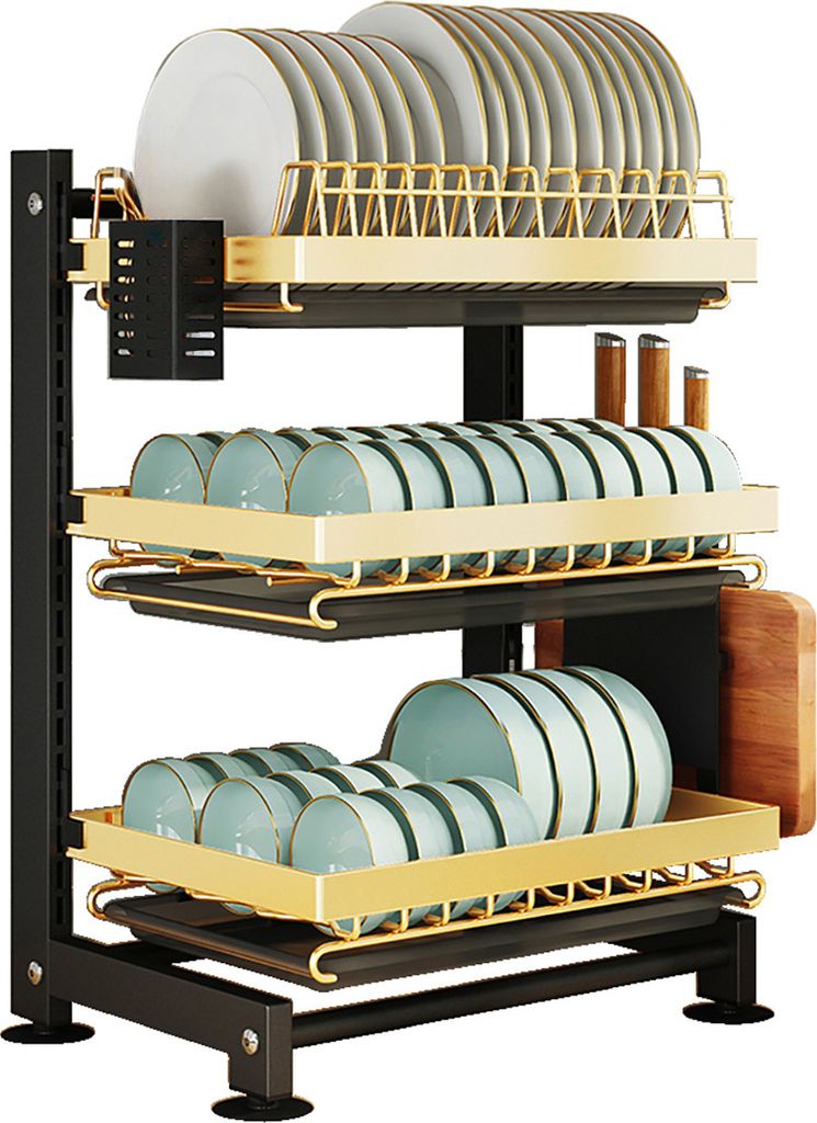 Heikoeco® Küchengeschirrabtropfgestell, Multifunktionales Produktbild 