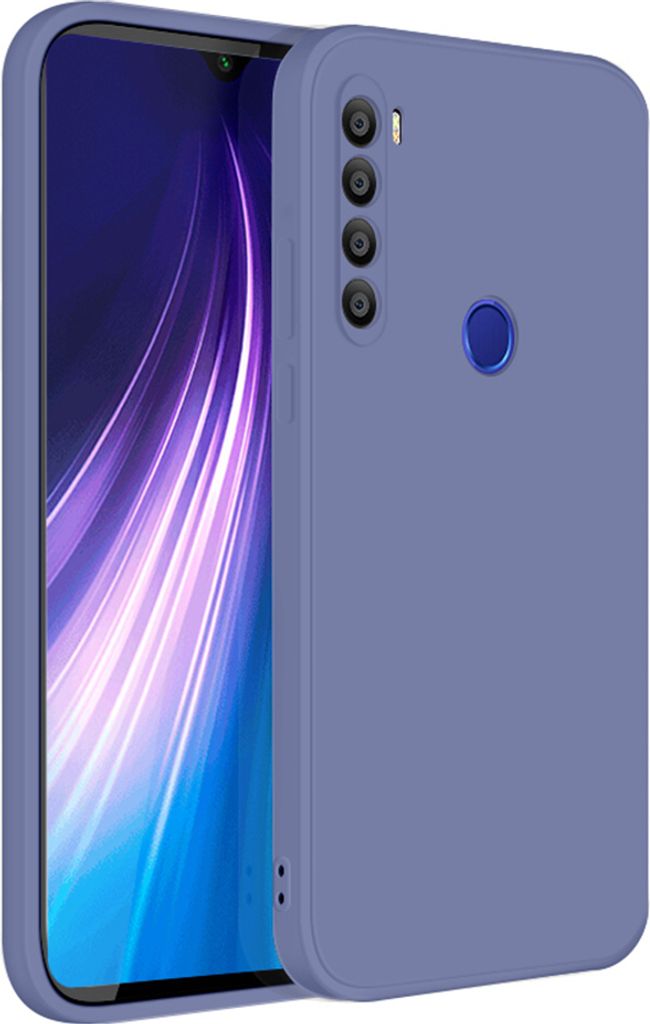 Redmi Note 8 Hülle, LaimTop Slim Liquid Silikon Gel Gummi Schutzhülle für Xiaomi Redmi Note 8 Grau