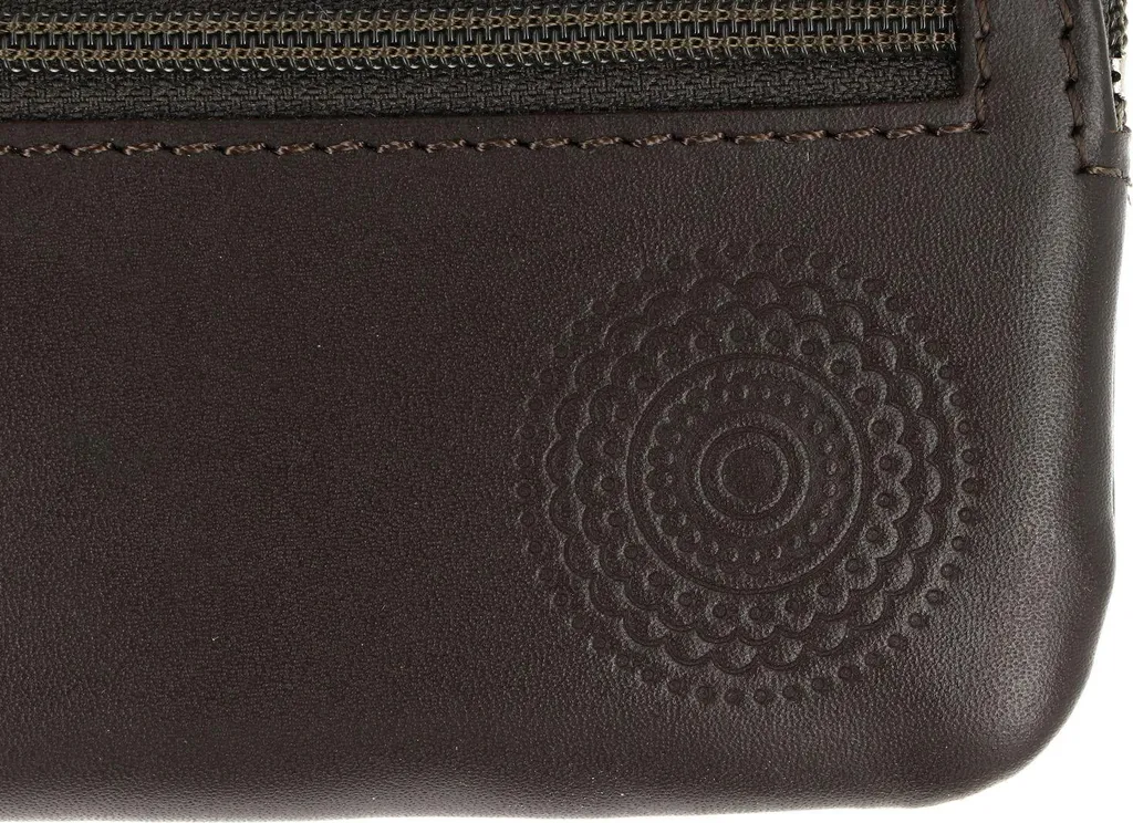 Portachiavi in Pelle Oxmox Marrone Scuro - Design Circle Bloom - 6