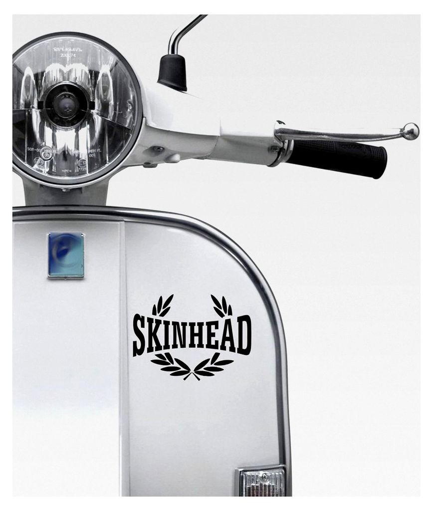 Skinhead Lorbeerkranz Skins Mods Rudeboyz Punk Aufkleber Autoaufkleber