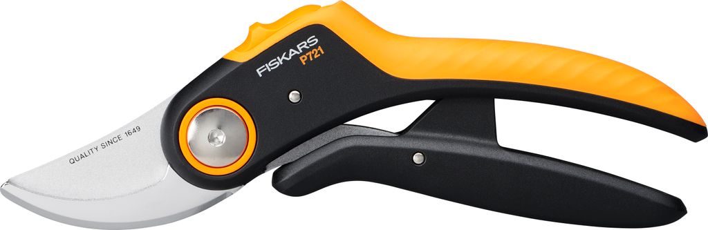 Fiskars Bypass Gartenschere Plus PowerLever Astschere Zweige P721 Länge 21cm