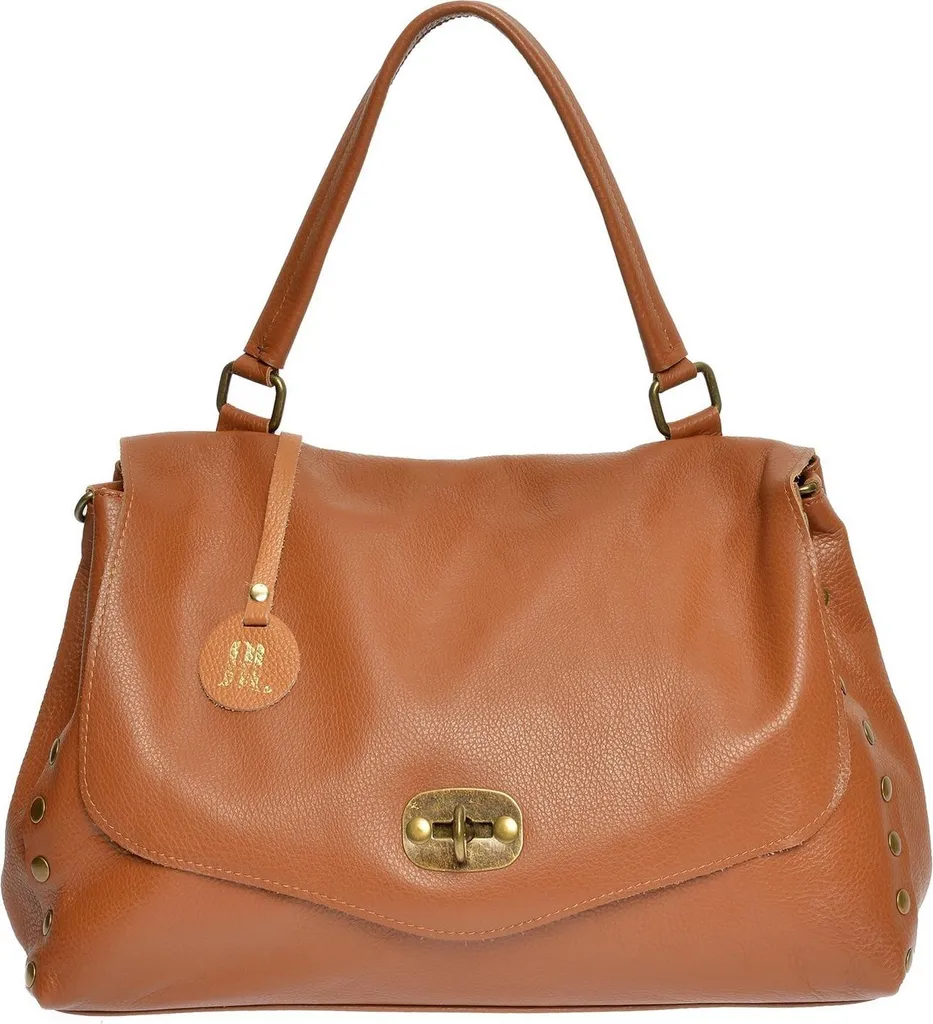 Sac à main cuir Cognac style classique chic Anna Luchini AW25 AL 1766