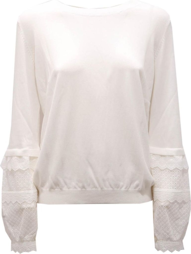 1733AI maglione donna TWINSET woman Baumwolle/modal sweater white