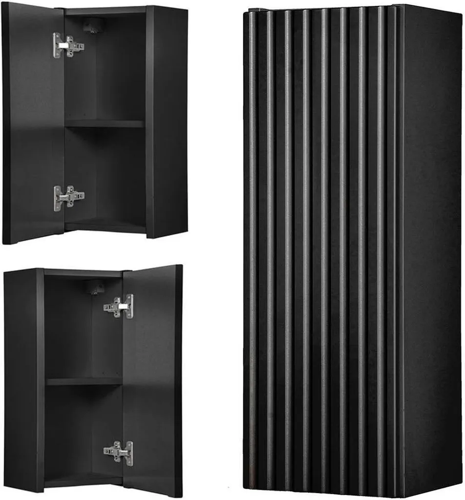 Petit meuble de rangement pour toilettes et WC Skelbolu noir