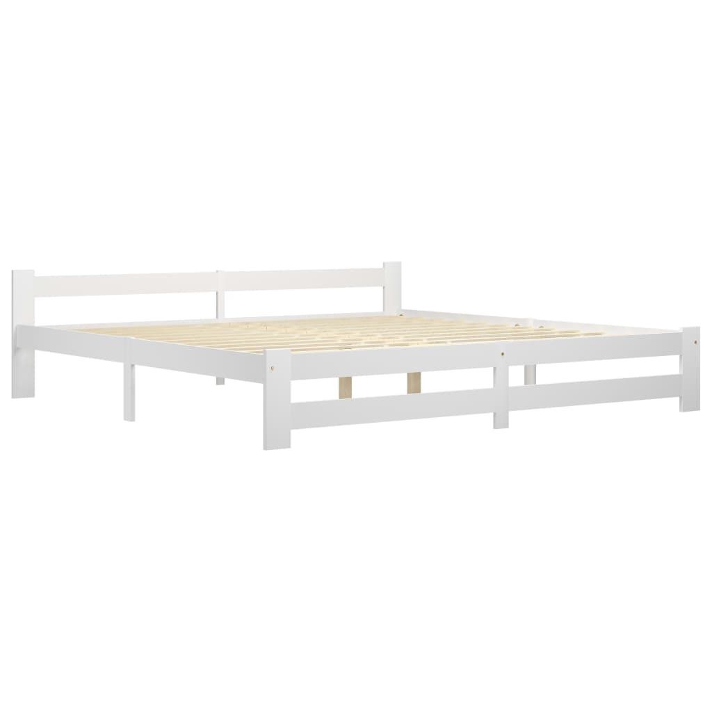 vidaXL Massivholzbett Weiß Kiefer 200x200 cm Image du produit 