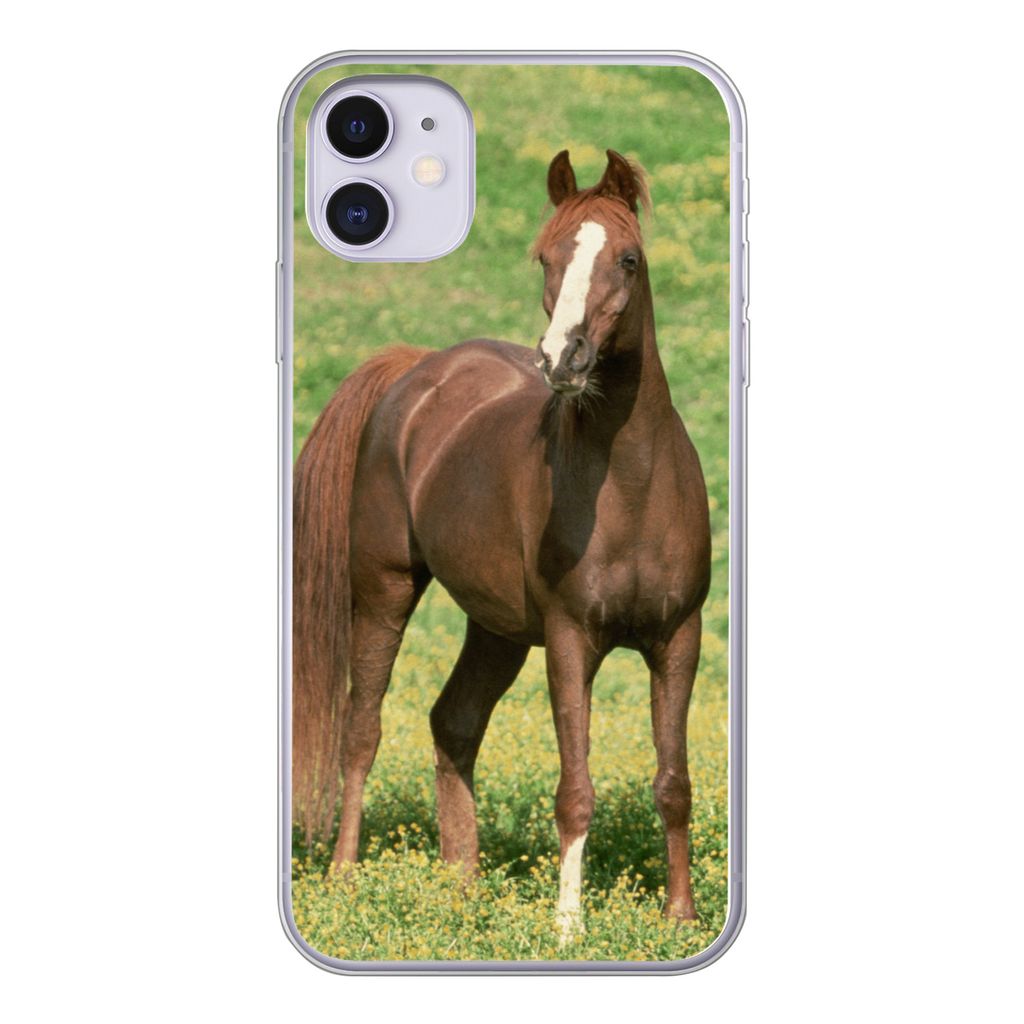 MuchoWow® Handyhülle Schutzhülle Hülle für iPhone 11 Pferde Produktbild 