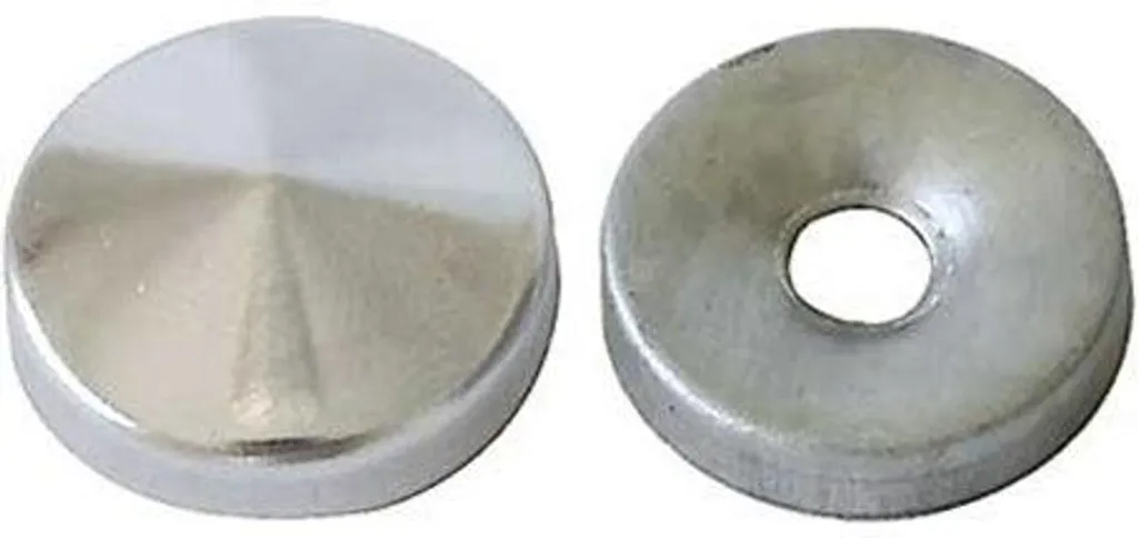 Cache-vis décoratif bombé 16 mm laiton poli pour miroir et menuiserie