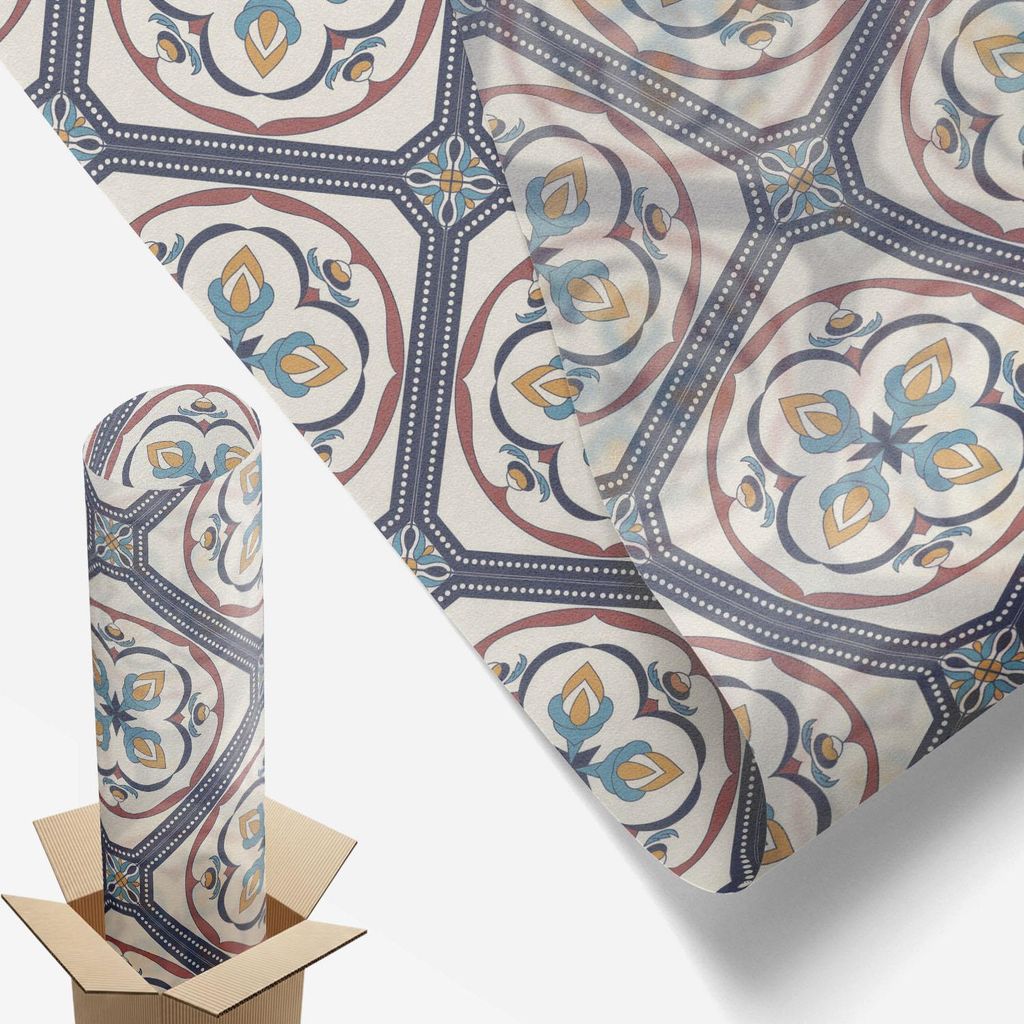 Sichtschutzfolie – 146x100 cm – Buntglas / Stained-Glass Design – blickdicht & dekorativ – selbstklebende Glasdekorfolie – UV-Schutz, ein...